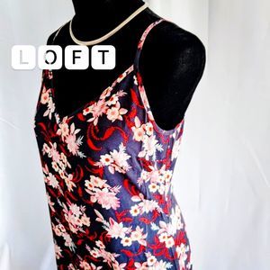 LOFT floral maxi spaghetti strap dress - Size 2